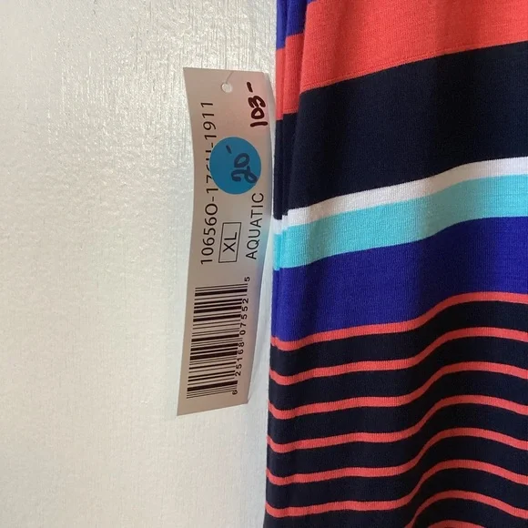 Tribal Multi-Color Striped Maxi Dress Size XL - Picture 3 of 7